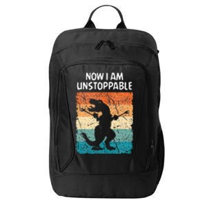 Dinosaur Now I Am Unstoppable Funny Trex City Backpack