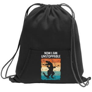 Dinosaur Now I Am Unstoppable Funny Trex Sweatshirt Cinch Pack Bag