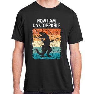 Dinosaur Now I Am Unstoppable Funny Trex Adult ChromaSoft Performance T-Shirt