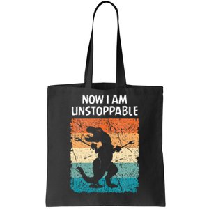 Dinosaur Now I Am Unstoppable Funny Trex Tote Bag