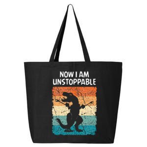 Dinosaur Now I Am Unstoppable Funny Trex 25L Jumbo Tote