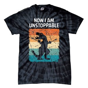 Dinosaur Now I Am Unstoppable Funny Trex Tie-Dye T-Shirt