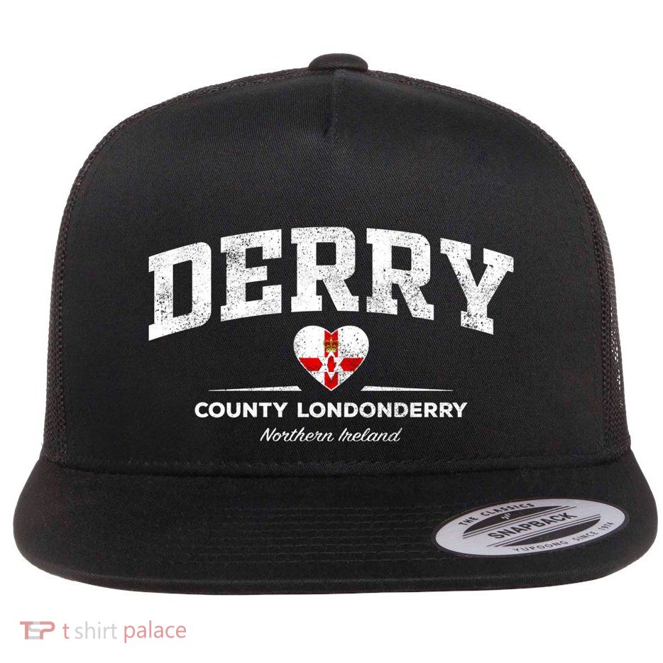 Derry Northern Ireland Gift Flat Bill Trucker Hat