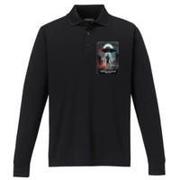 Drones New Jersey Ufo Uap Alien Invasion Performance Long Sleeve Polo