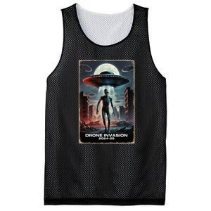 Drones New Jersey Ufo Uap Alien Invasion Mesh Reversible Basketball Jersey Tank