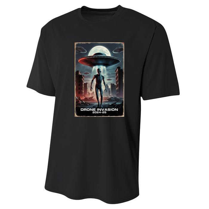 Drones New Jersey Ufo Uap Alien Invasion Performance Sprint T-Shirt