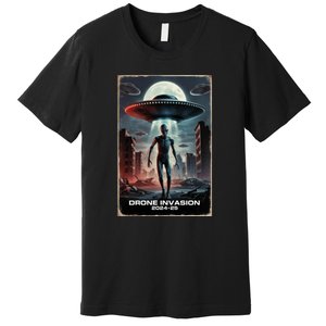 Drones New Jersey Ufo Uap Alien Invasion Premium T-Shirt