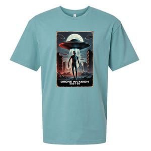 Drones New Jersey Ufo Uap Alien Invasion Sueded Cloud Jersey T-Shirt