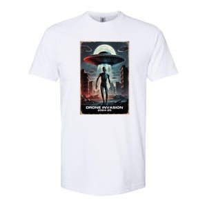 Drones New Jersey Ufo Uap Alien Invasion Softstyle CVC T-Shirt