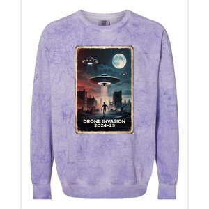 Drones New Jersey Ufo Uap Alien Invasion Project Bluebeam Colorblast Crewneck Sweatshirt