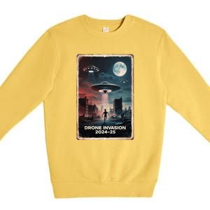 Drones New Jersey Ufo Uap Alien Invasion Project Bluebeam Premium Crewneck Sweatshirt