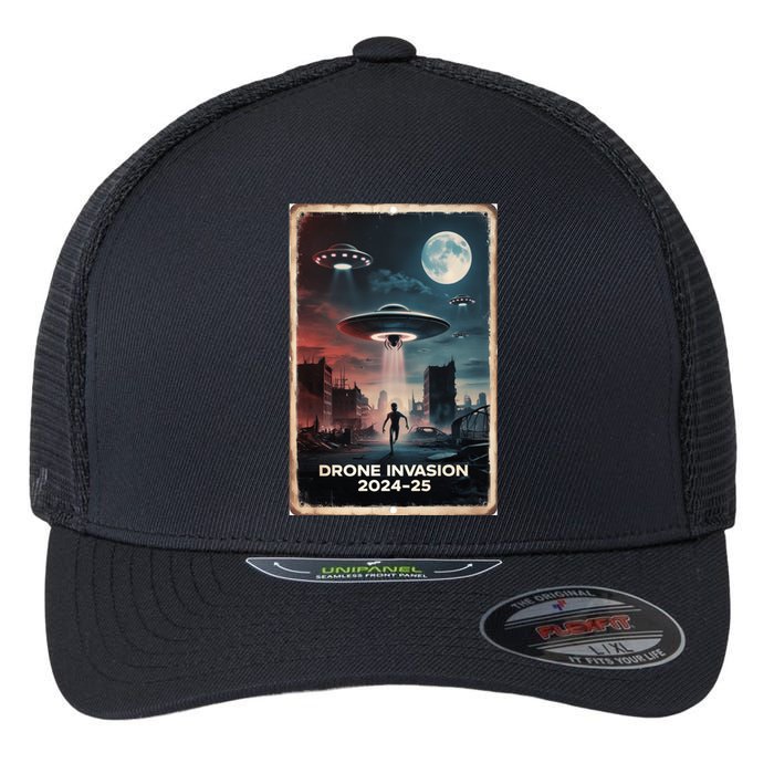 Drones New Jersey Ufo Uap Alien Invasion Project Bluebeam Flexfit Unipanel Trucker Cap