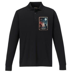 Drones New Jersey Ufo Uap Alien Invasion Project Bluebeam Performance Long Sleeve Polo