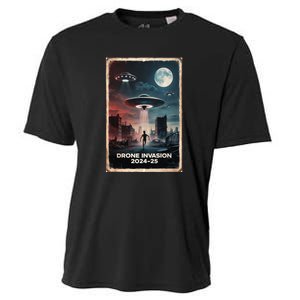 Drones New Jersey Ufo Uap Alien Invasion Project Bluebeam Cooling Performance Crew T-Shirt