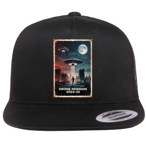 Drones New Jersey Ufo Uap Alien Invasion Project Bluebeam Flat Bill Trucker Hat