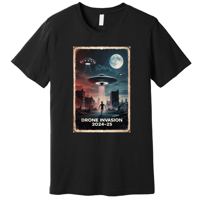 Drones New Jersey Ufo Uap Alien Invasion Project Bluebeam Premium T-Shirt