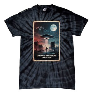 Drones New Jersey Ufo Uap Alien Invasion Project Bluebeam Tie-Dye T-Shirt