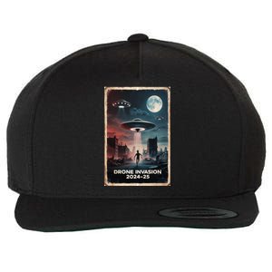 Drones New Jersey Ufo Uap Alien Invasion Project Bluebeam Wool Snapback Cap