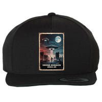 Drones New Jersey Ufo Uap Alien Invasion Project Bluebeam Wool Snapback Cap