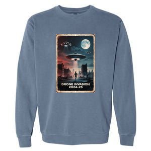 Drones New Jersey Ufo Uap Alien Invasion Project Bluebeam Garment-Dyed Sweatshirt