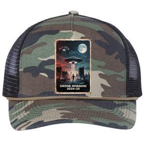 Drones New Jersey Ufo Uap Alien Invasion Project Bluebeam Retro Rope Trucker Hat Cap