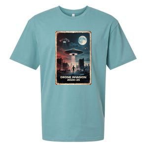 Drones New Jersey Ufo Uap Alien Invasion Project Bluebeam Sueded Cloud Jersey T-Shirt