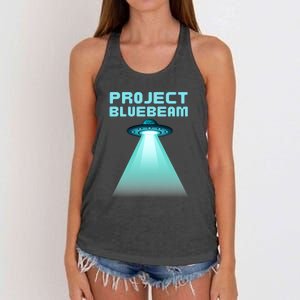 Drones New Jersey Ufo Uap Alien Invasion Women's Knotted Racerback Tank