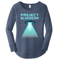 Drones New Jersey Ufo Uap Alien Invasion Women's Perfect Tri Tunic Long Sleeve Shirt