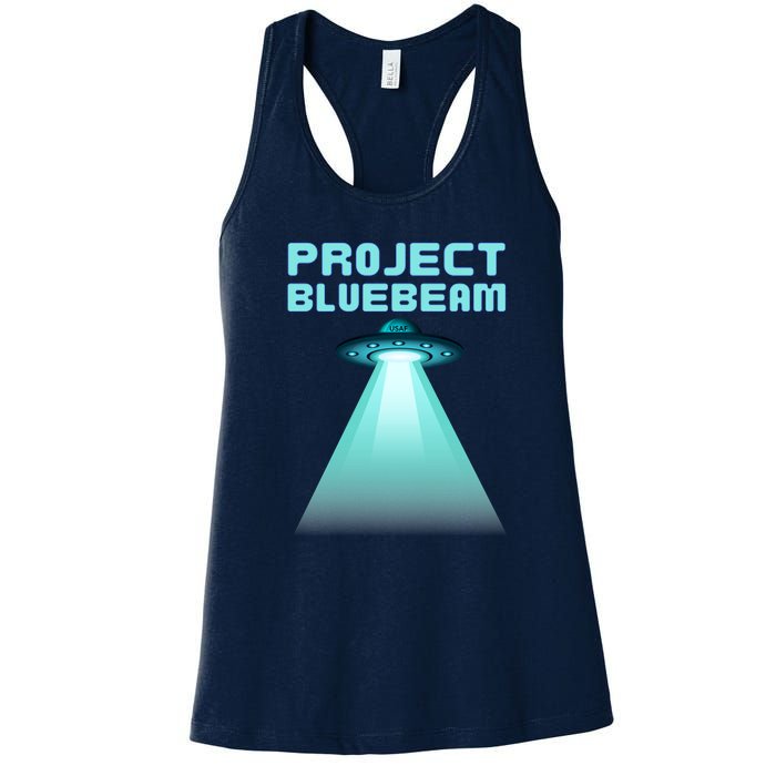 Drones New Jersey Ufo Uap Alien Invasion Women's Racerback Tank