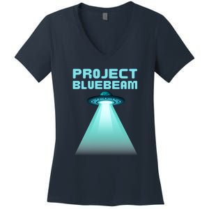 Drones New Jersey Ufo Uap Alien Invasion Women's V-Neck T-Shirt