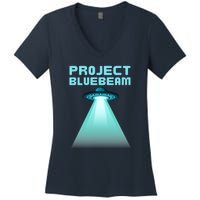 Drones New Jersey Ufo Uap Alien Invasion Women's V-Neck T-Shirt