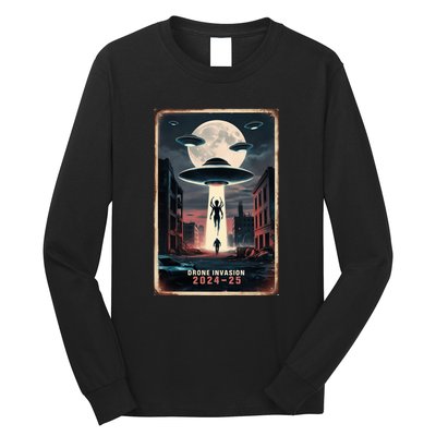 Drones New Jersey Ufo Uap Alien Invasion Project Bluebeam Long Sleeve Shirt