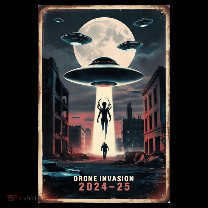 Drones New Jersey Ufo Uap Alien Invasion Project Bluebeam Tall T-Shirt