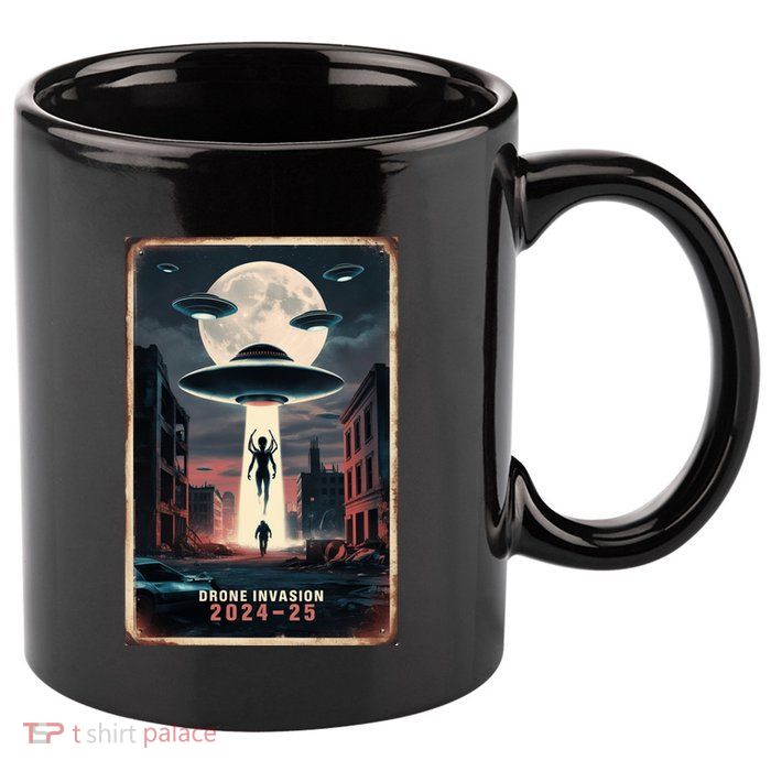 Drones New Jersey Ufo Uap Alien Invasion Project Bluebeam 11oz C Handle Ceramic Mug