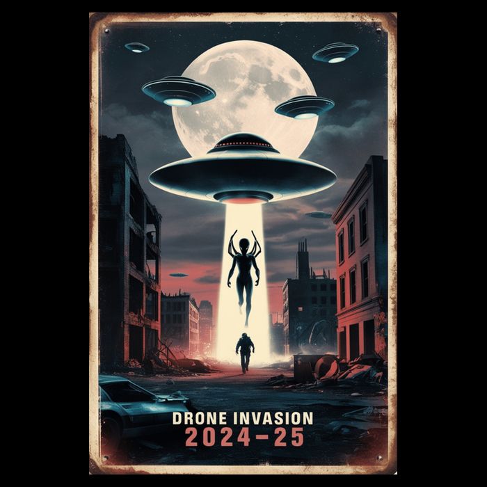 Drones New Jersey Ufo Uap Alien Invasion Project Bluebeam Poster