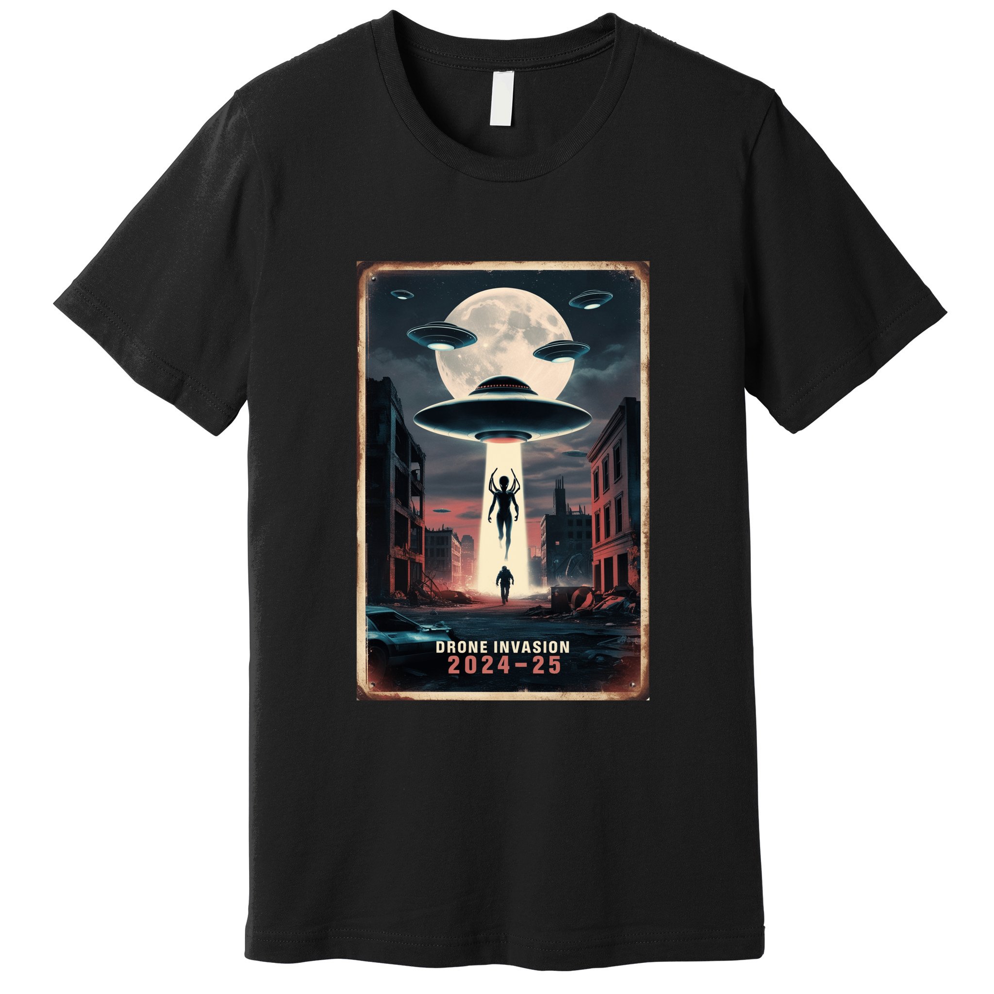 Drones New Jersey Ufo Uap Alien Invasion Project Bluebeam Premium T-Shirt