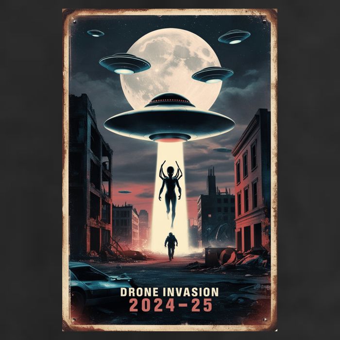 Drones New Jersey Ufo Uap Alien Invasion Project Bluebeam 25L Jumbo Tote