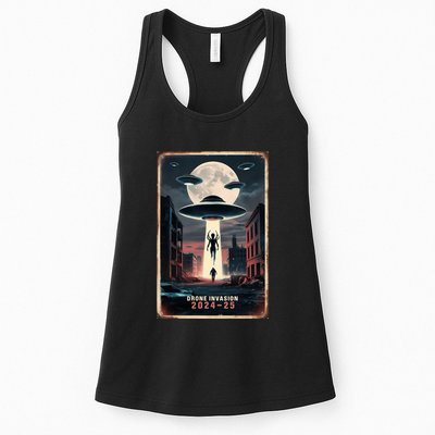 Drones New Jersey Ufo Uap Alien Invasion Project Bluebeam Womens Tank Top