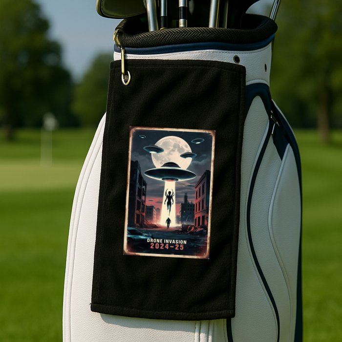 Drones New Jersey Ufo Uap Alien Invasion Project Bluebeam Golf Towel