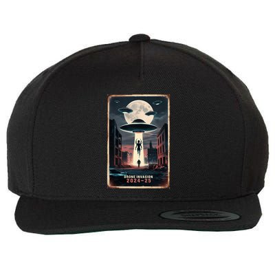 Drones New Jersey Ufo Uap Alien Invasion Project Bluebeam Wool Snapback Cap