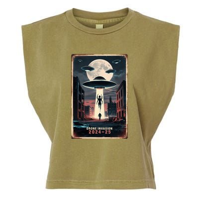 Drones New Jersey Ufo Uap Alien Invasion Project Bluebeam Garment-Dyed Women's Muscle Tee