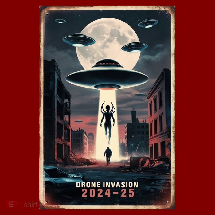 Drones New Jersey Ufo Uap Alien Invasion Project Bluebeam T-Shirt