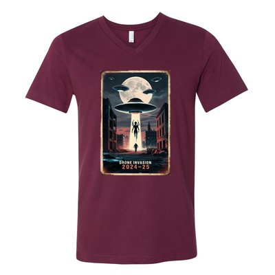 Drones New Jersey Ufo Uap Alien Invasion Project Bluebeam V-Neck T-Shirt