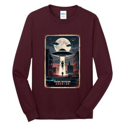 Drones New Jersey Ufo Uap Alien Invasion Project Bluebeam Tall Long Sleeve T-Shirt