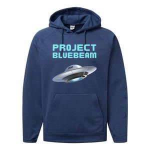 Drones New Jersey Ufo Uap Alien Invasion Project Bluebeam Performance Fleece Hoodie