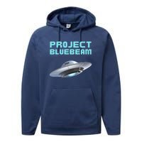 Drones New Jersey Ufo Uap Alien Invasion Project Bluebeam Performance Fleece Hoodie