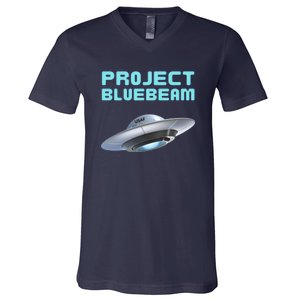 Drones New Jersey Ufo Uap Alien Invasion Project Bluebeam V-Neck T-Shirt