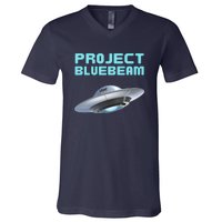 Drones New Jersey Ufo Uap Alien Invasion Project Bluebeam V-Neck T-Shirt