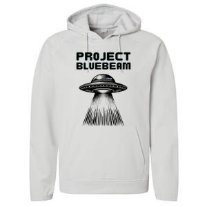 Drones New Jersey Ufo Uap Alien Invasion Project Bluebeam Performance Fleece Hoodie