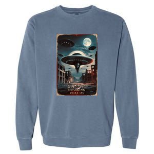 Drones New Jersey Ufo Uap Alien Invasion Project Bluebeam Garment-Dyed Sweatshirt